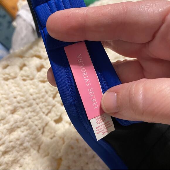 Victoria's Secret Royal Blue Swimwear bikini strapless 36D L padded resort - Picture 9 of 9